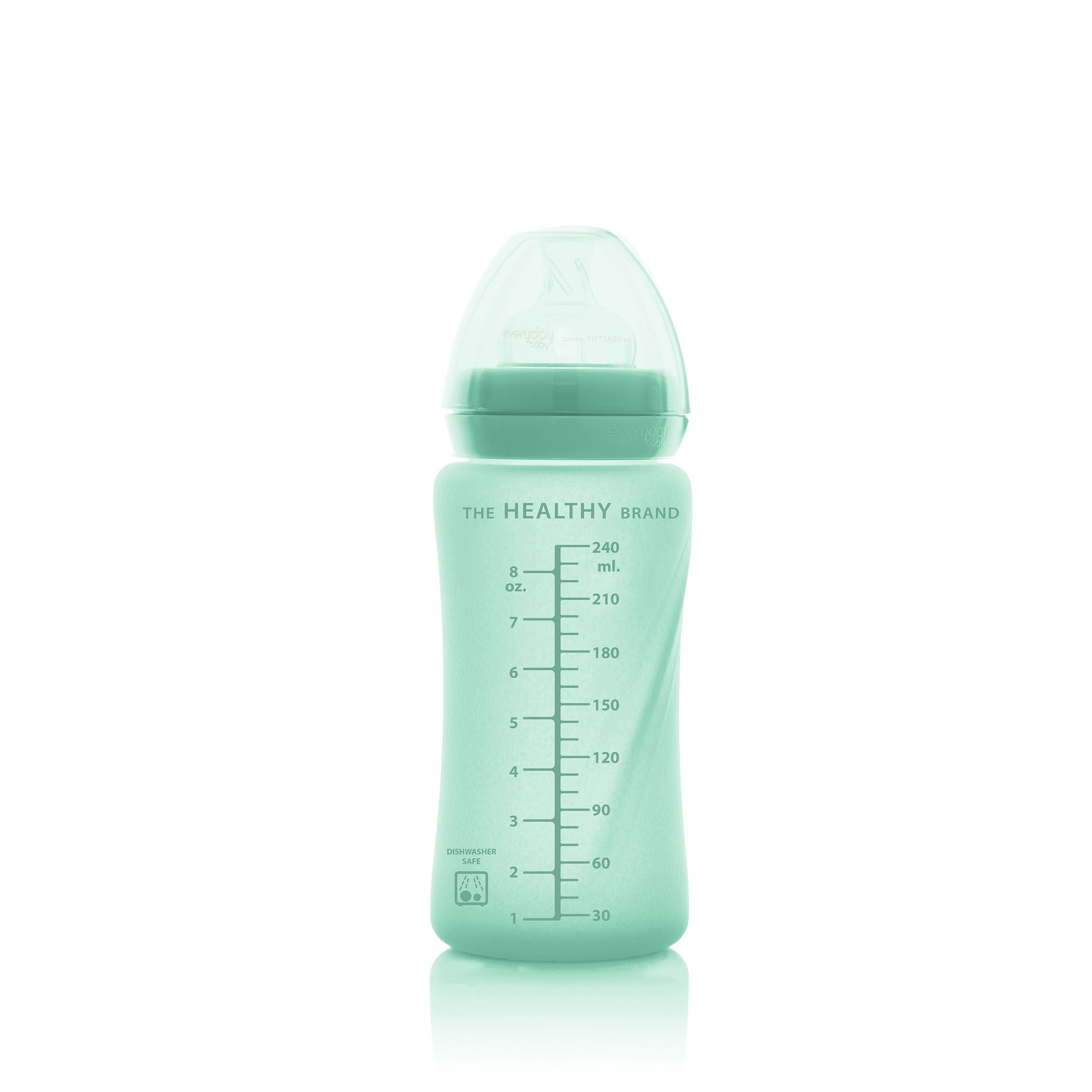 Mamadera de vidrio Healthy 240 ml - Verde