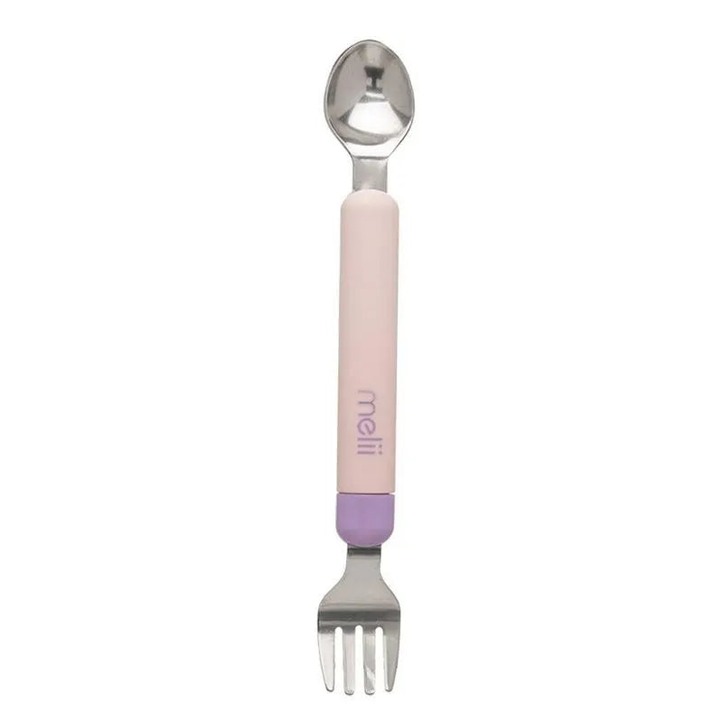 Set cuchara y tenedor desmontable - Rosado-Morado