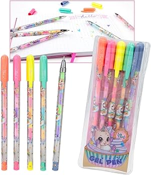 Set de 5 lápices con gel arcoíris