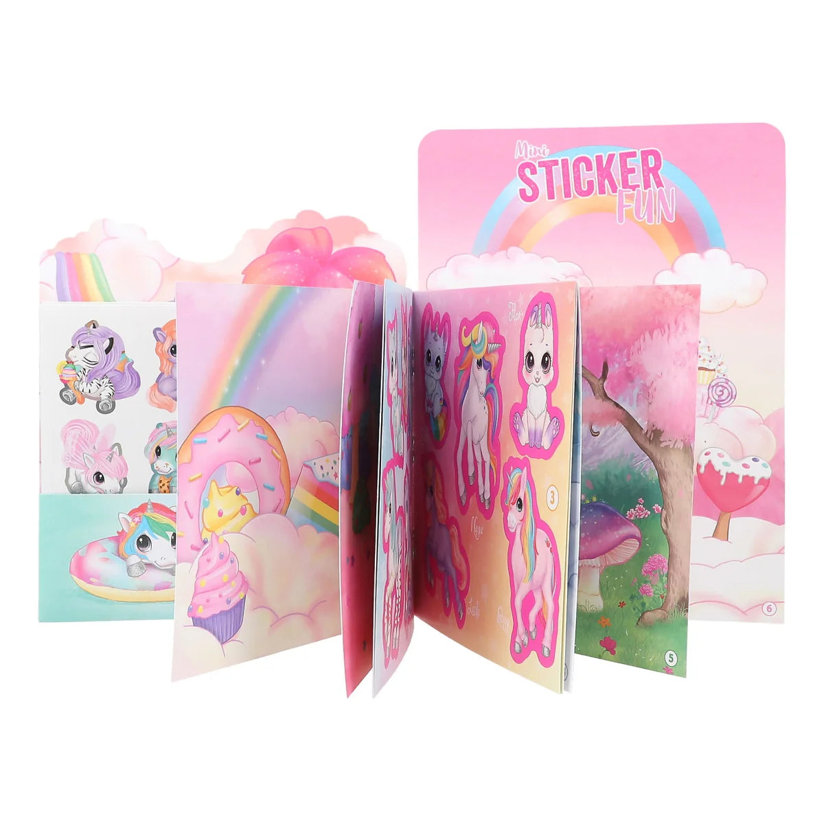 Libreta mini stickers unicornio y sus amigos