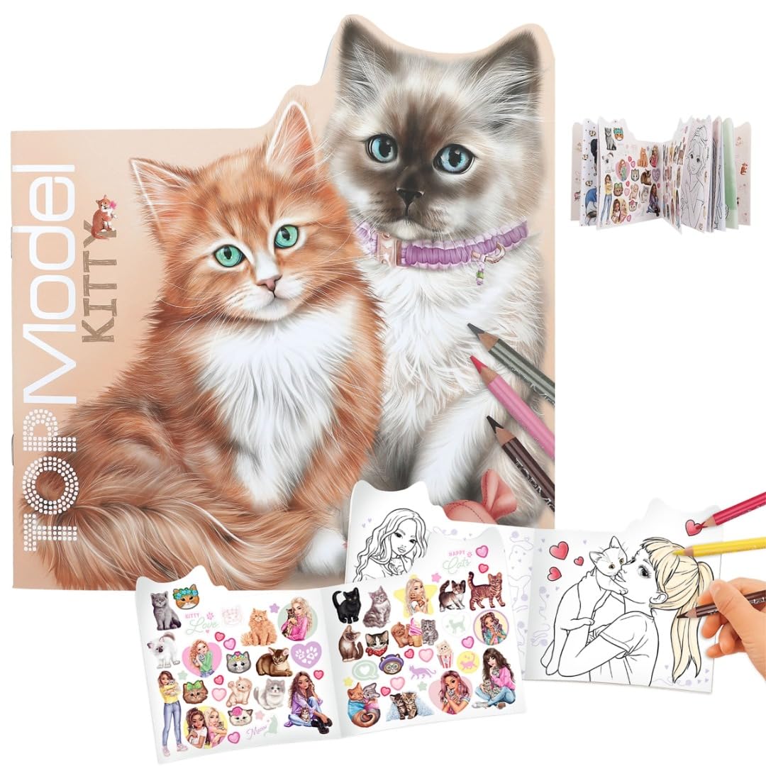 Libro para Colorear Kitty con stickers