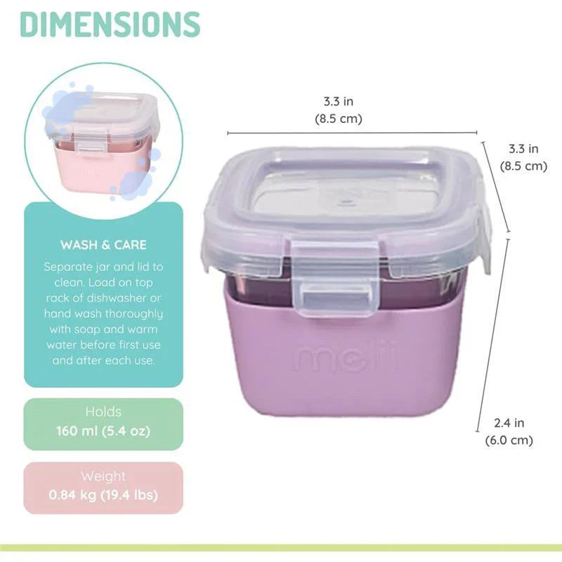 Pack de 3 recipientes de vidrio 160 ml