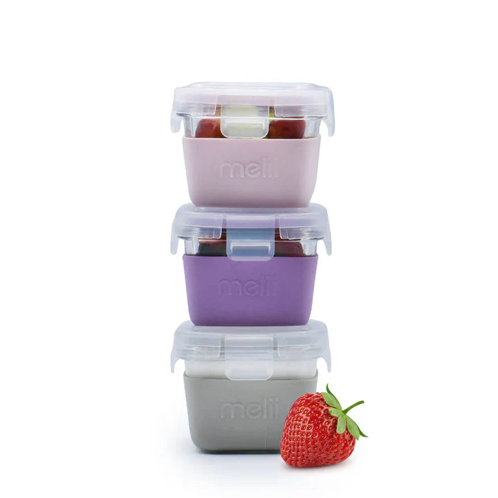 Pack de 3 recipientes de vidrio 160 ml