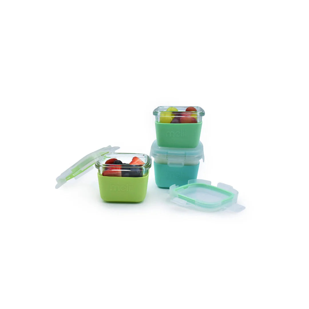 Pack de 3 recipientes de vidrio 160 ml