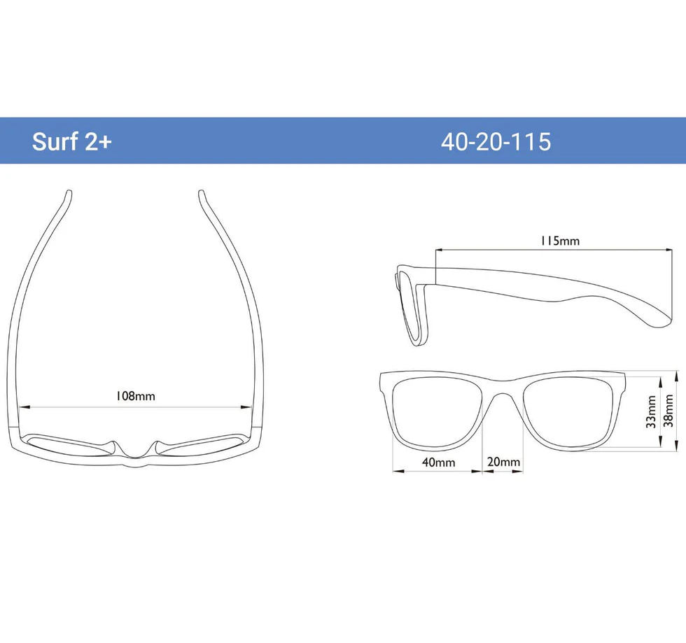 Lentes de sol Surf talla 2+ - Fucsia