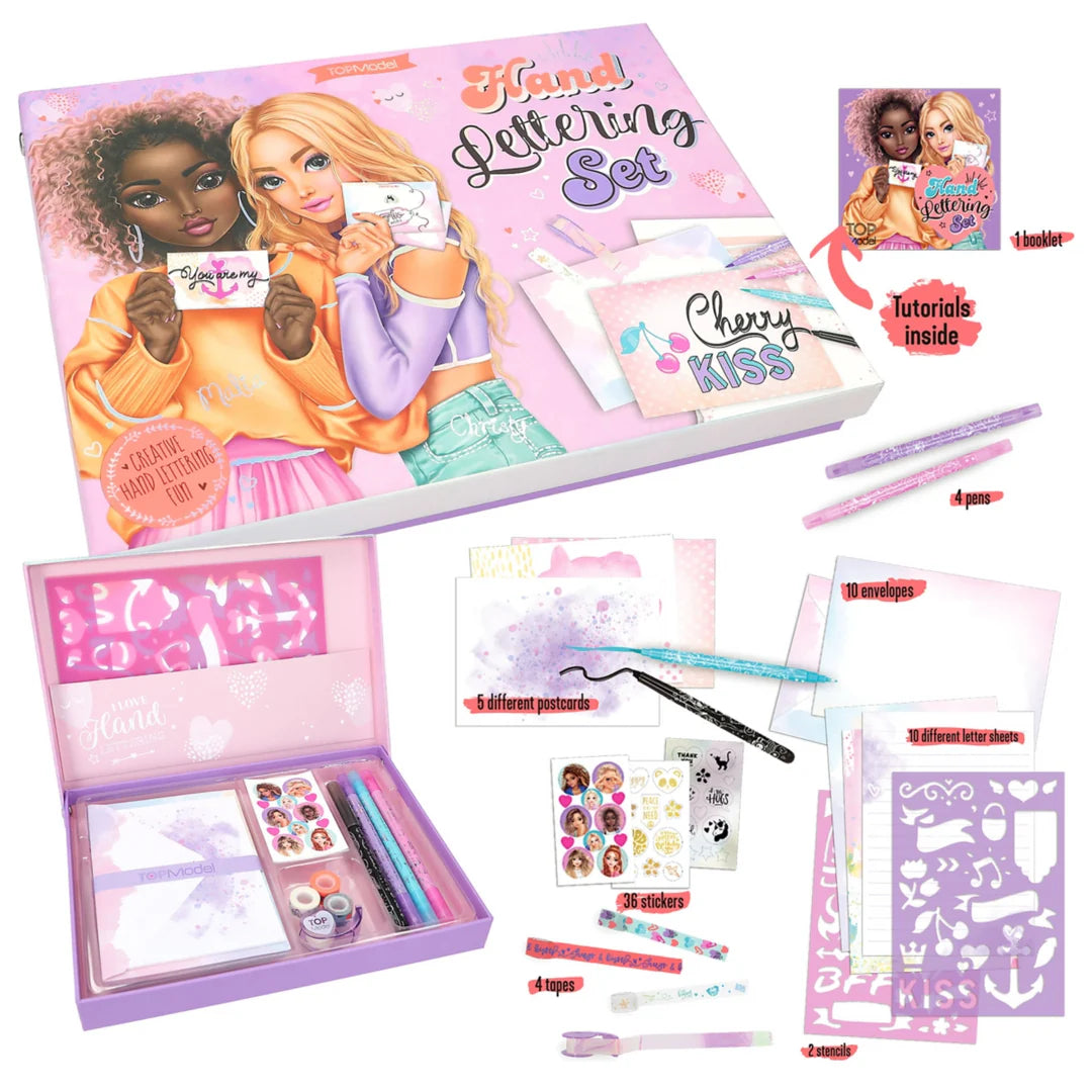 Set de cartas y Lettering Top Model