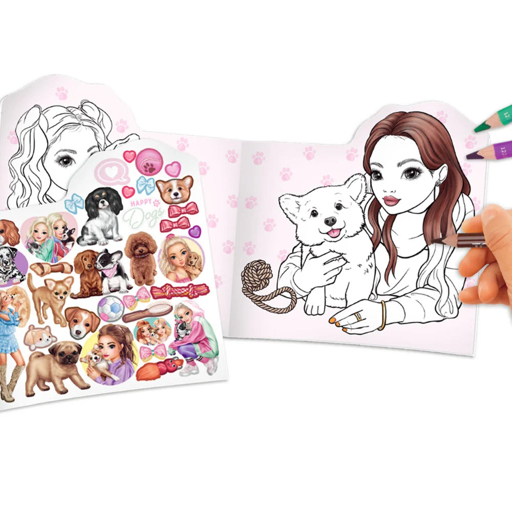 Libro para Colorear Doggy con Stickers