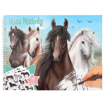Libro para colorear Caballos con Stickers