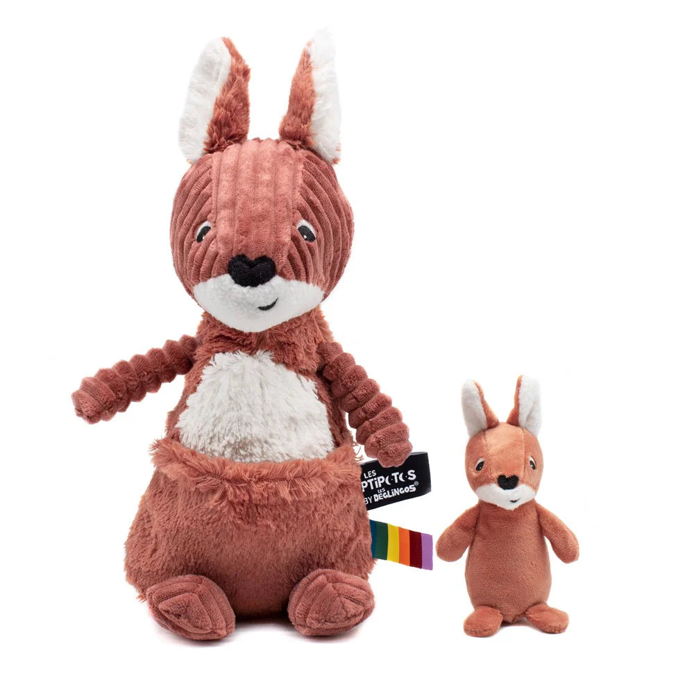 Peluche Canguro Allezou Mamá y Bebé - Terracota
