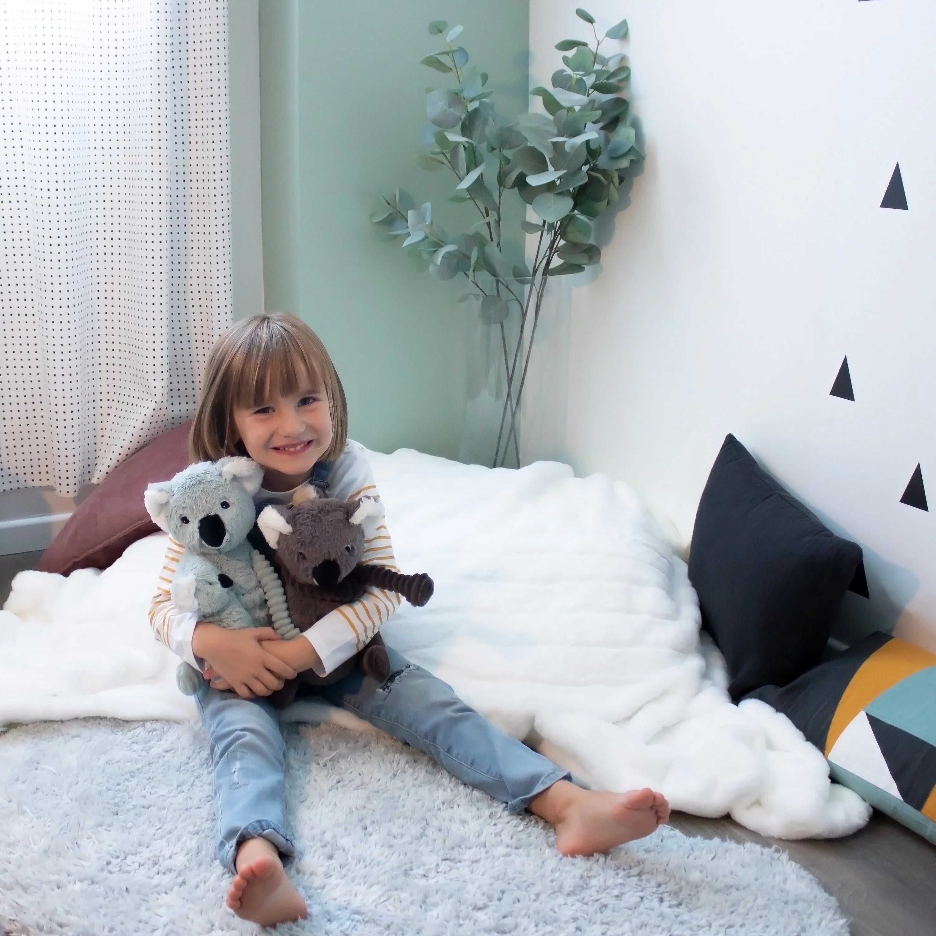 Peluche Koala Trankilou Mamá Y Bebé - Menta
