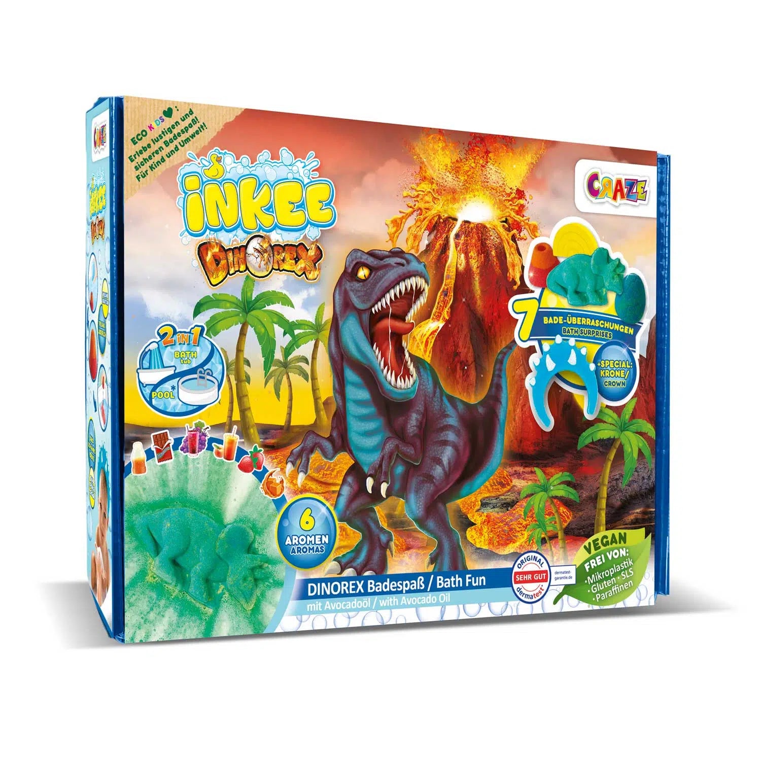 Caja de regalo de dinosaurio
