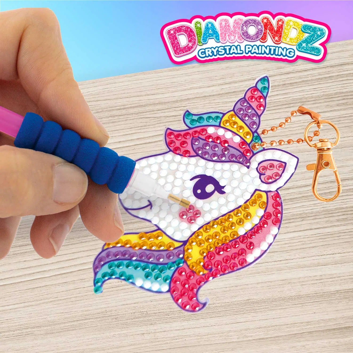 Juego de llaveros de unicornio Diamondz