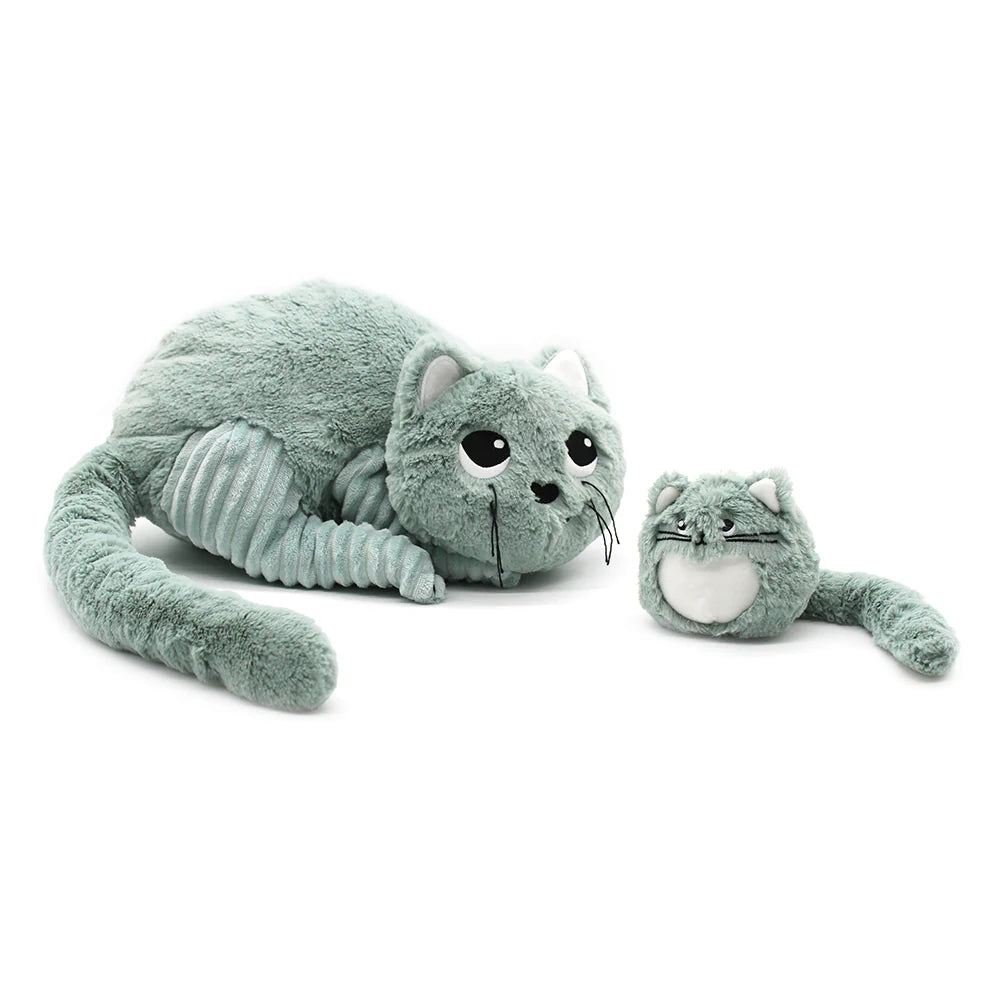Peluche Gato Miaou Mamá y Bebé - Menta