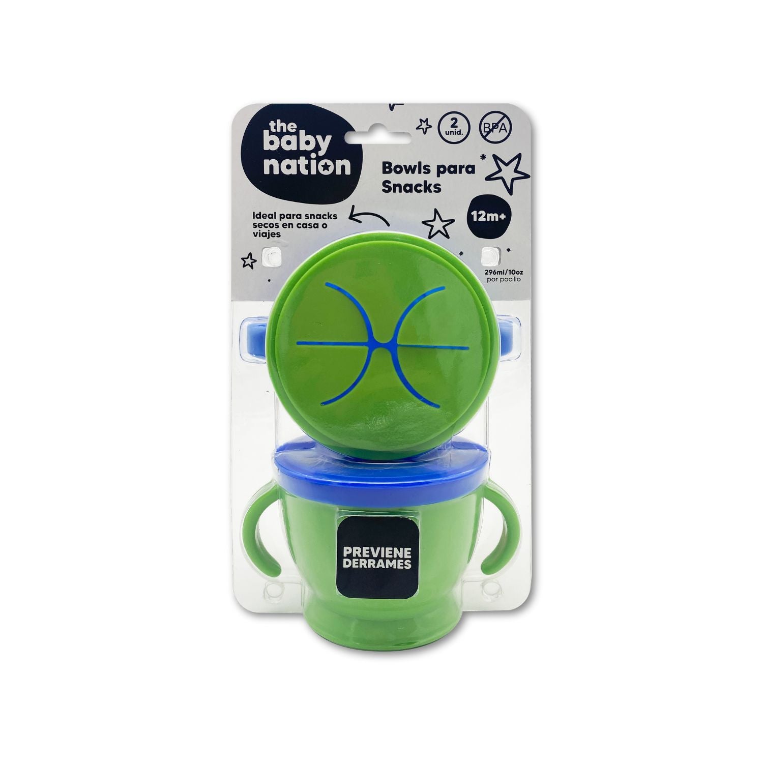 Pack de 2 Bowls para Snacks Verde