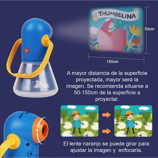 Linterna Proyector de Cuentos y Estrellas