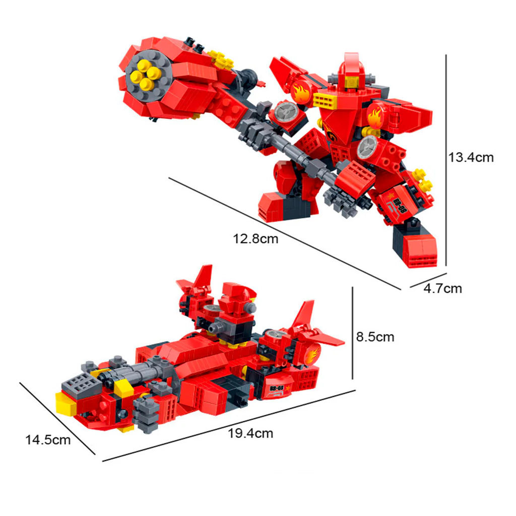 Set de Bloques Robot Merch II Rojo 2 en 1 351 Piezas