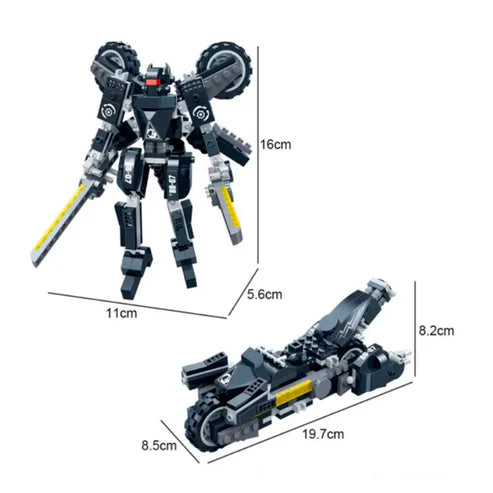 Set de Bloques de Construcción Robot Mech II 2 en 1 Negro