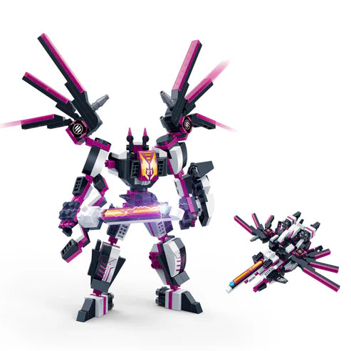 Set de Bloques de Construcción Robot Mech II 2 en 1 Morado