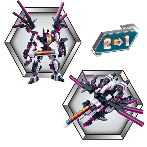 Set de Bloques de Construcción Robot Mech II 2 en 1 Morado