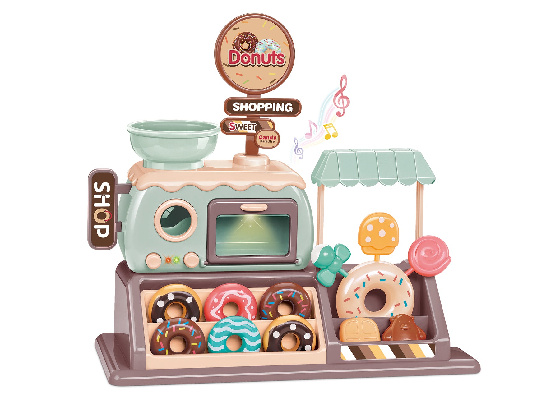 Tienda de Donuts con luz, música e interacción inteligente