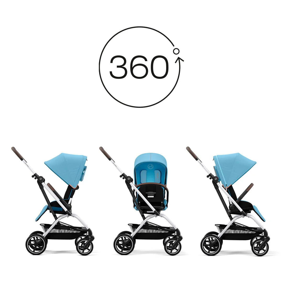 Coche de paseo Eezy S Twist Plus 2 - Silver Beach Plus