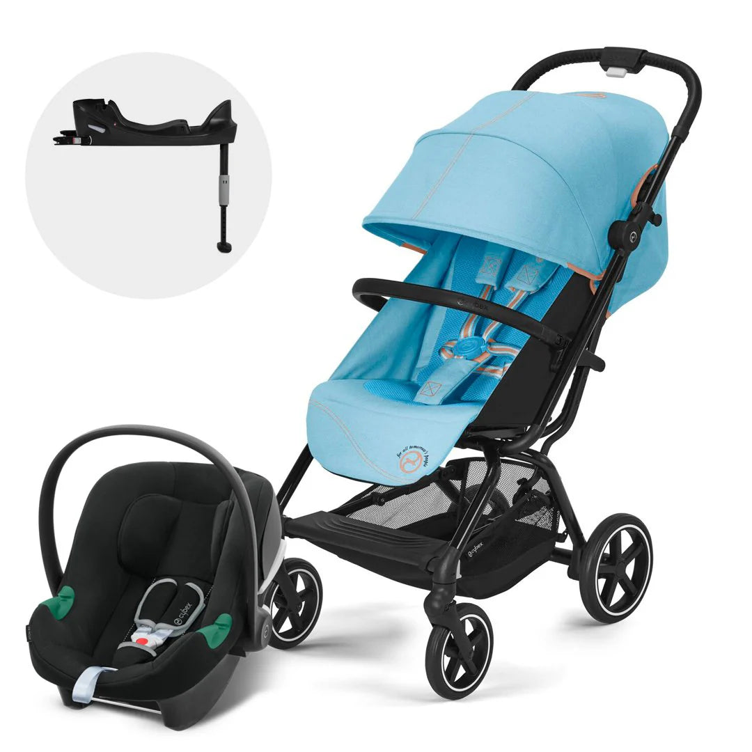 Travel System Eezy S Plus + Aton B2 + Base - Black Beach Blue