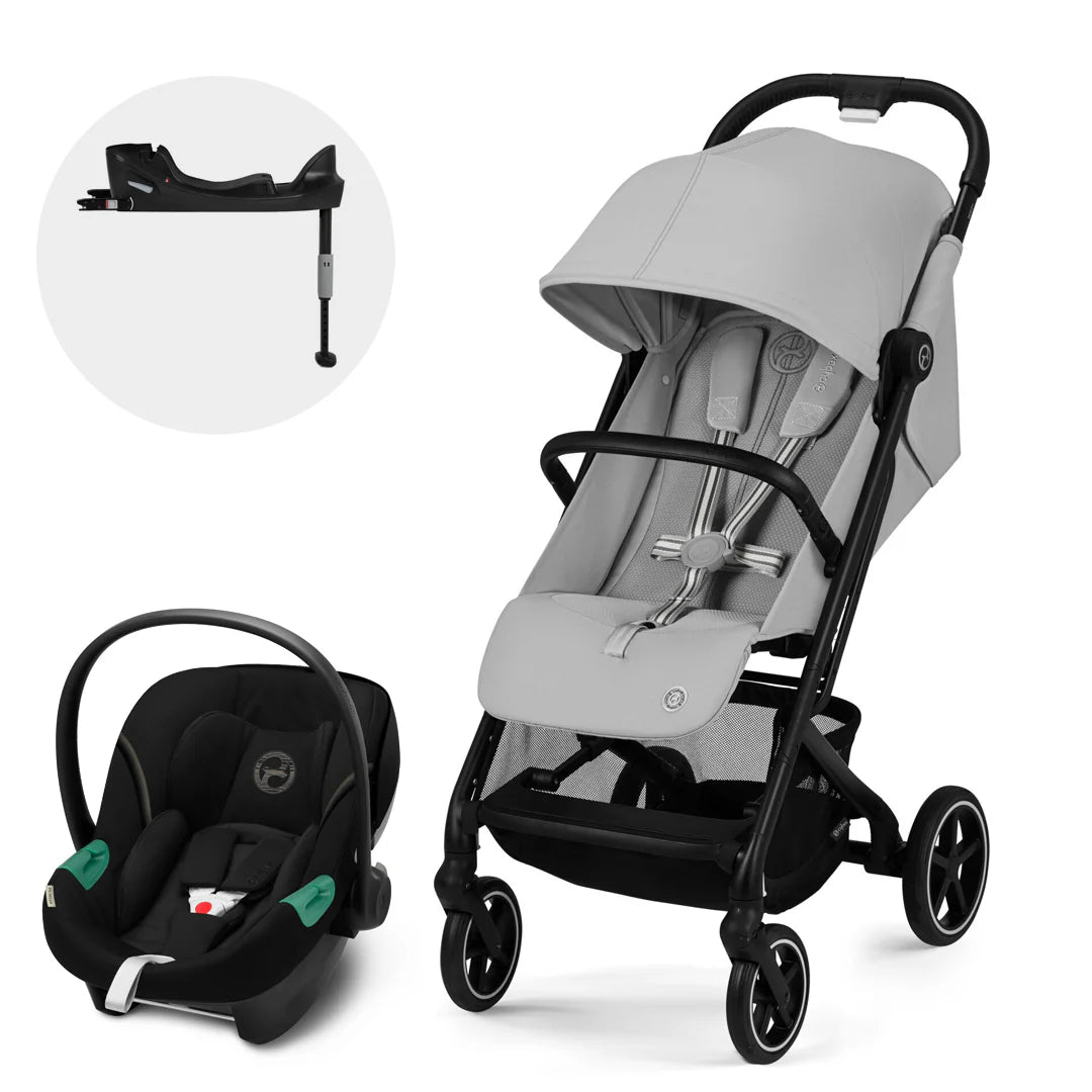 Travel System Beezy + Aton S2 + Base - Fog Grey
