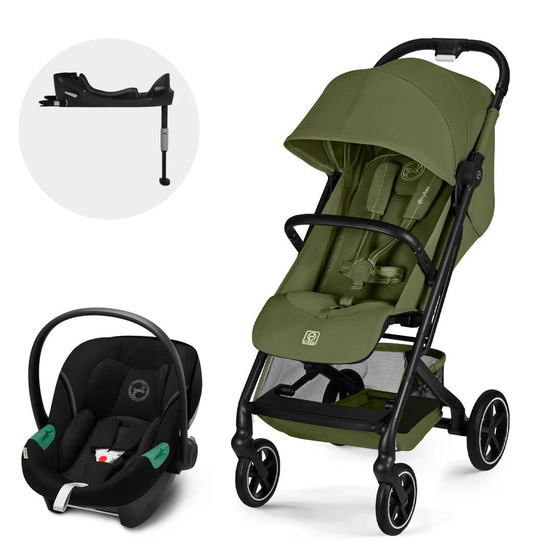 Travel System Beezy + Aton S2 + Base - Moss Green