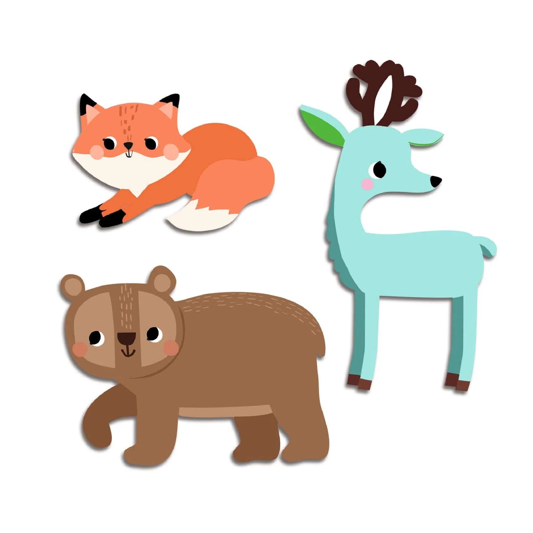 Stickers animales del bosque