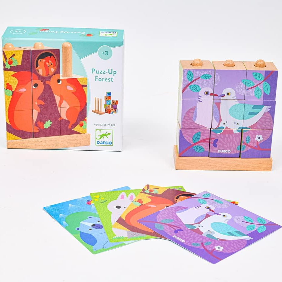 Puzzle 9 Cubos de Madera Puzz-Up Forest