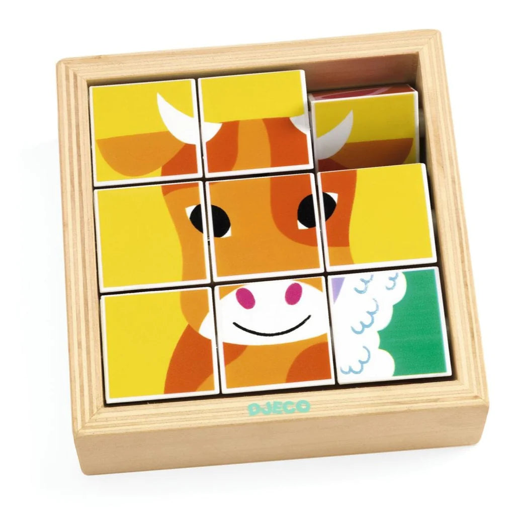 Puzzle Madera Giratorio Animales de la granja