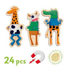 Juego de figuras magnéticas de Madera Crazy