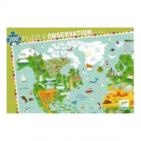 Puzzle Observación Al rededor del mundo 200 piezas