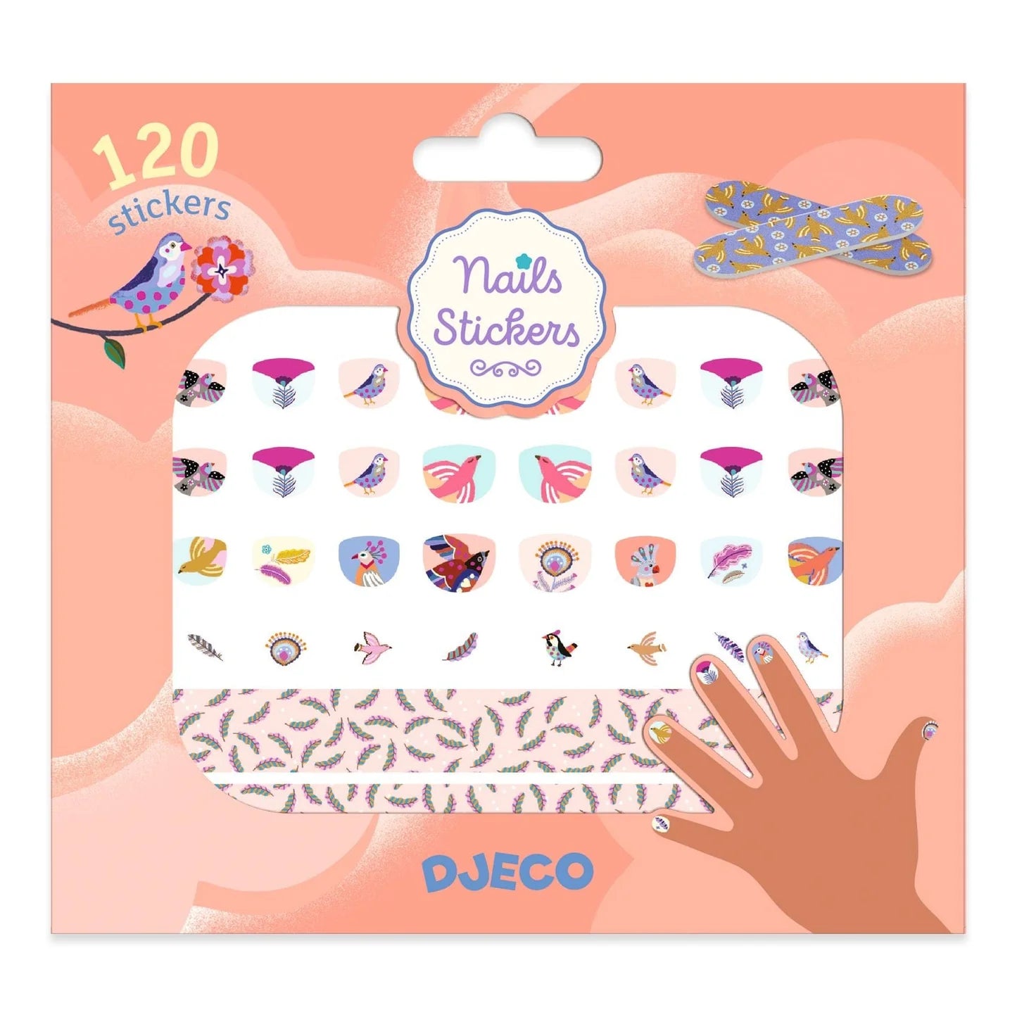 Stickers para uñas de plumas