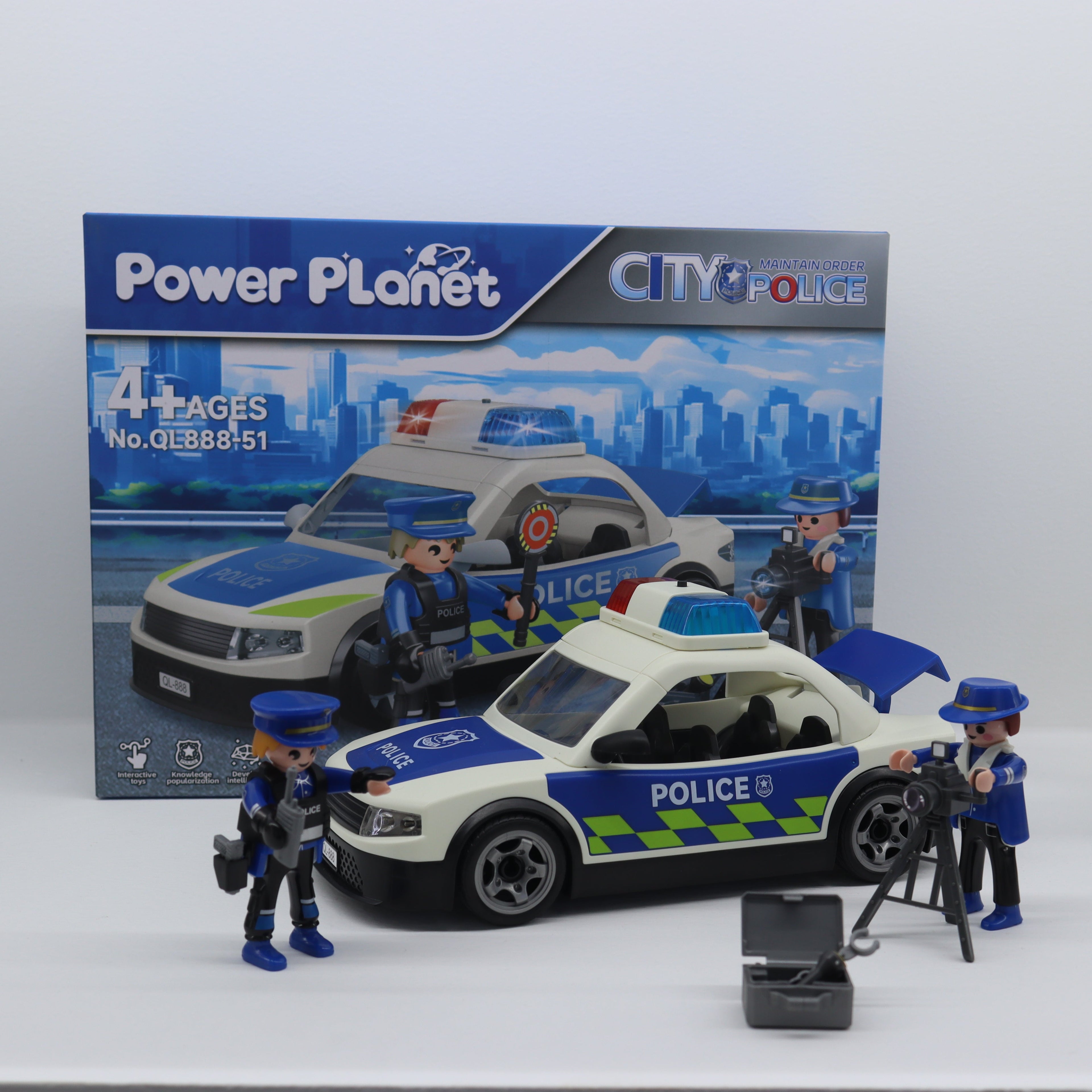 Auto de Policía con Luz y Sonido