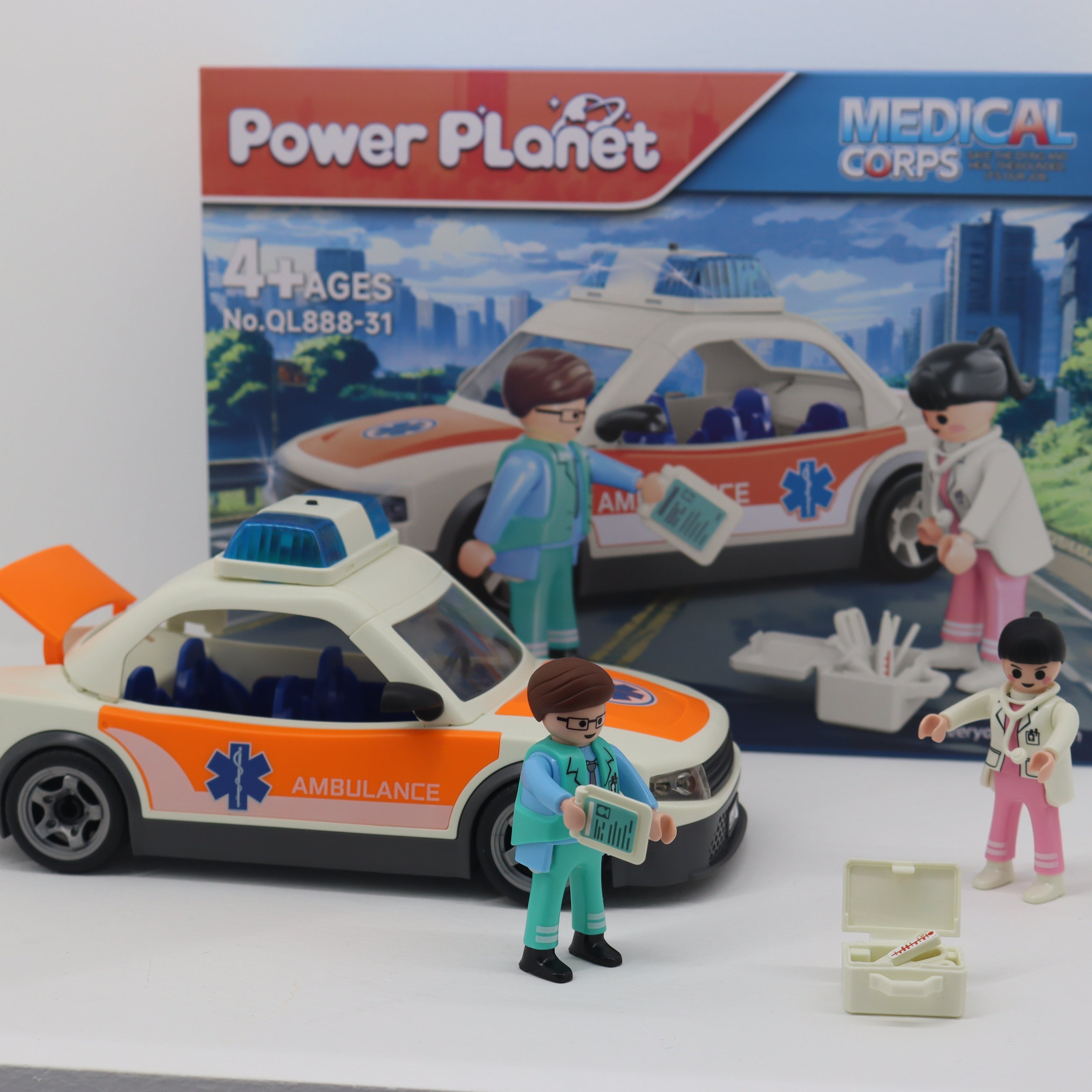 Auto Ambulancia con Figuras