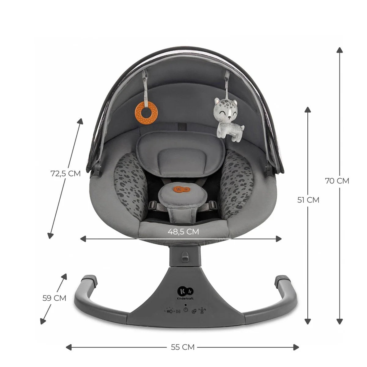 Silla Mecedora eléctrica Lumi 2 - Dark Grey