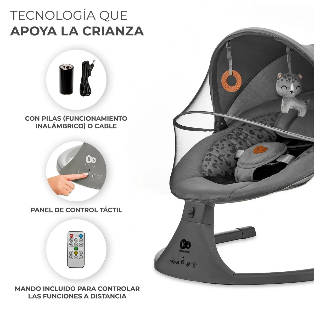 Silla Mecedora eléctrica Lumi 2 - Dark Grey