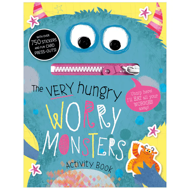 Libro de actividades con stickers The Very Hungry Worry Monsters