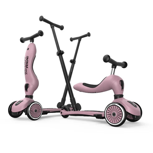 Scooter 2 en 1 Highwaykick 1 Push and Go Wildberry