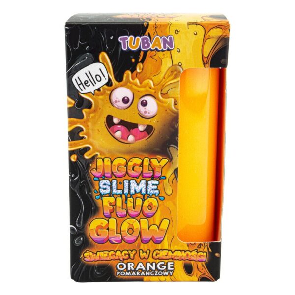 Jiggly Slime Fluo Glow – Naranjo 430 gramos
