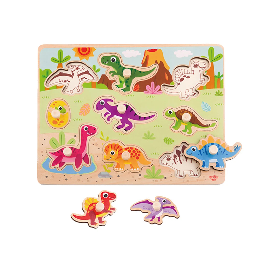 Puzzle Dinosaurio 10 Piezas Encajables