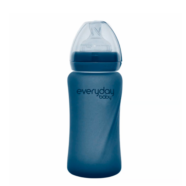 Mamadera de vidrio termosensible 240 ml - Blueberry