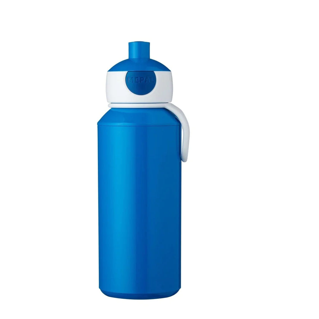 Botella de agua pop up 400 ml Azul