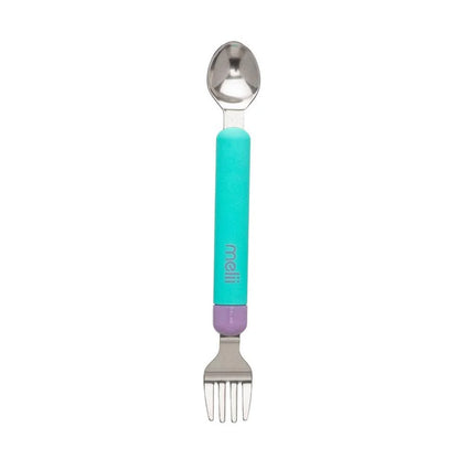 Set cuchara y tenedor desmontable - Azul-Morado