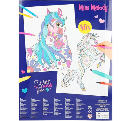 Libro para Colorear y Diseñar Amigos de los Caballos