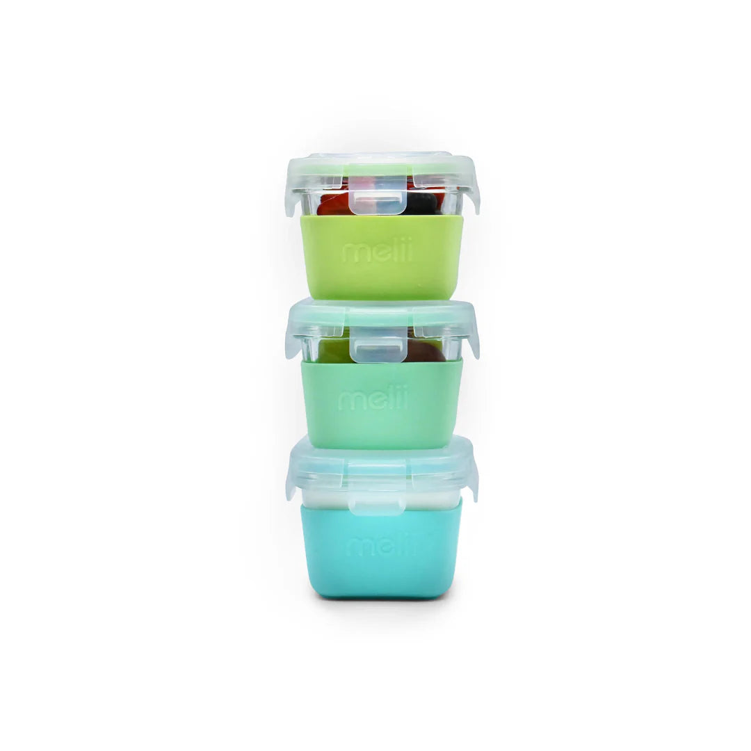 Pack de 3 recipientes de vidrio 160 ml