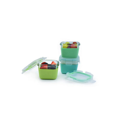 Pack de 3 recipientes de vidrio 160 ml