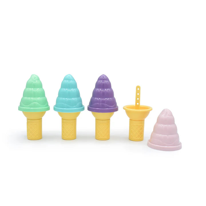 Pack de 4 moldes paletas de helados con bandeja