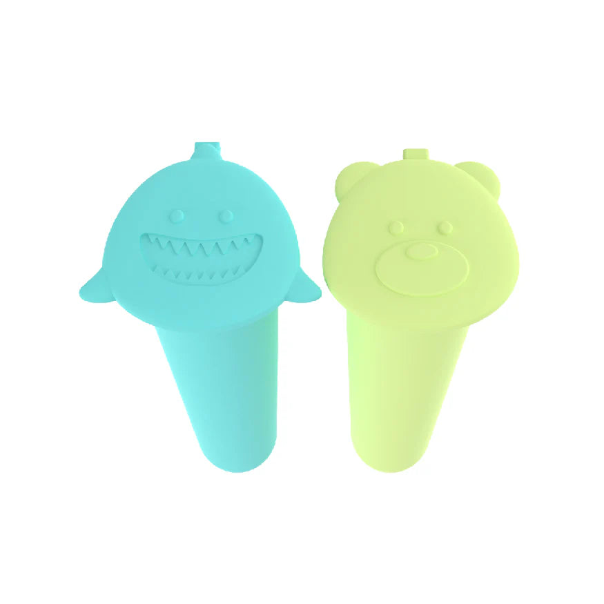 Pack de 2 moldes helado push up Tiburon y Oso